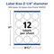 Avery Glossy Clear Round Labels with Sure Feed, 2.25" diameter
